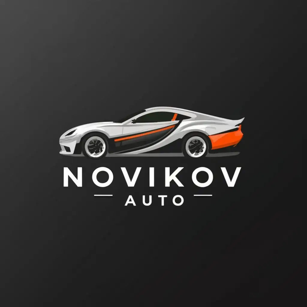 a logo design,with the text "NovikoV  Auto", main symbol:car,Moderate,be used in Retail industry,clear background