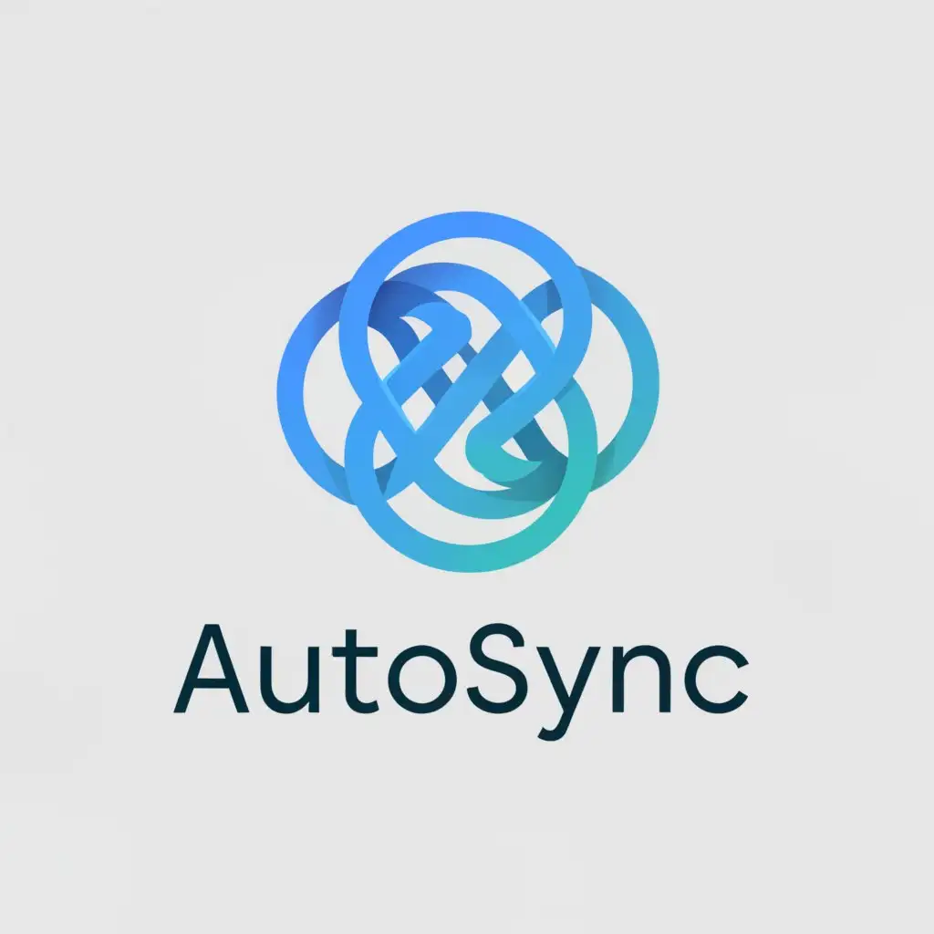 a logo design,with the text "AutoSync", main symbol:web,Moderate,be used in Technology industry,clear background