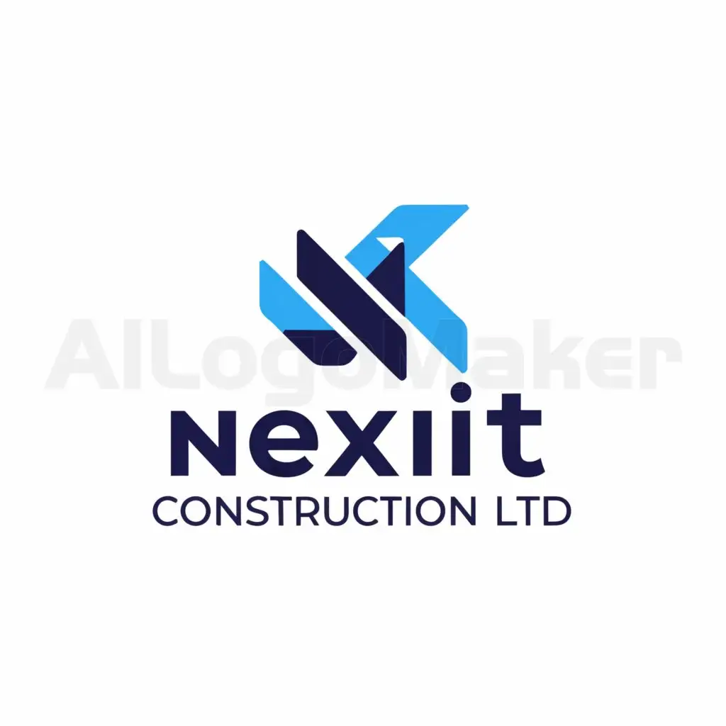 a logo design,with the text "Nexit Construction Ltd.", main symbol:Nexit Construction Ltd.,Moderate,be used in Real Estate industry,clear background