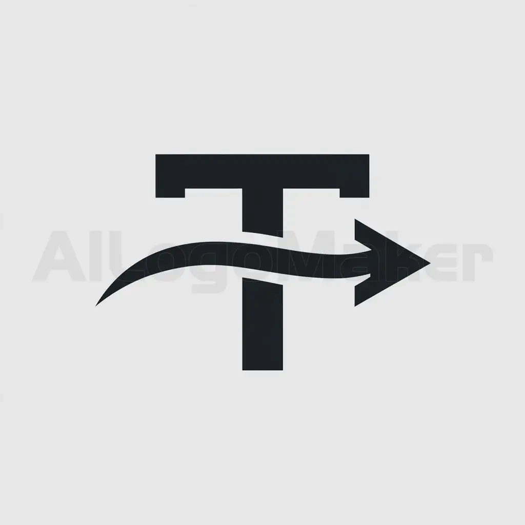 LOGO-Design-For-T-Minimalistic-Curved-Arrow-Symbol-for-IT-Industry