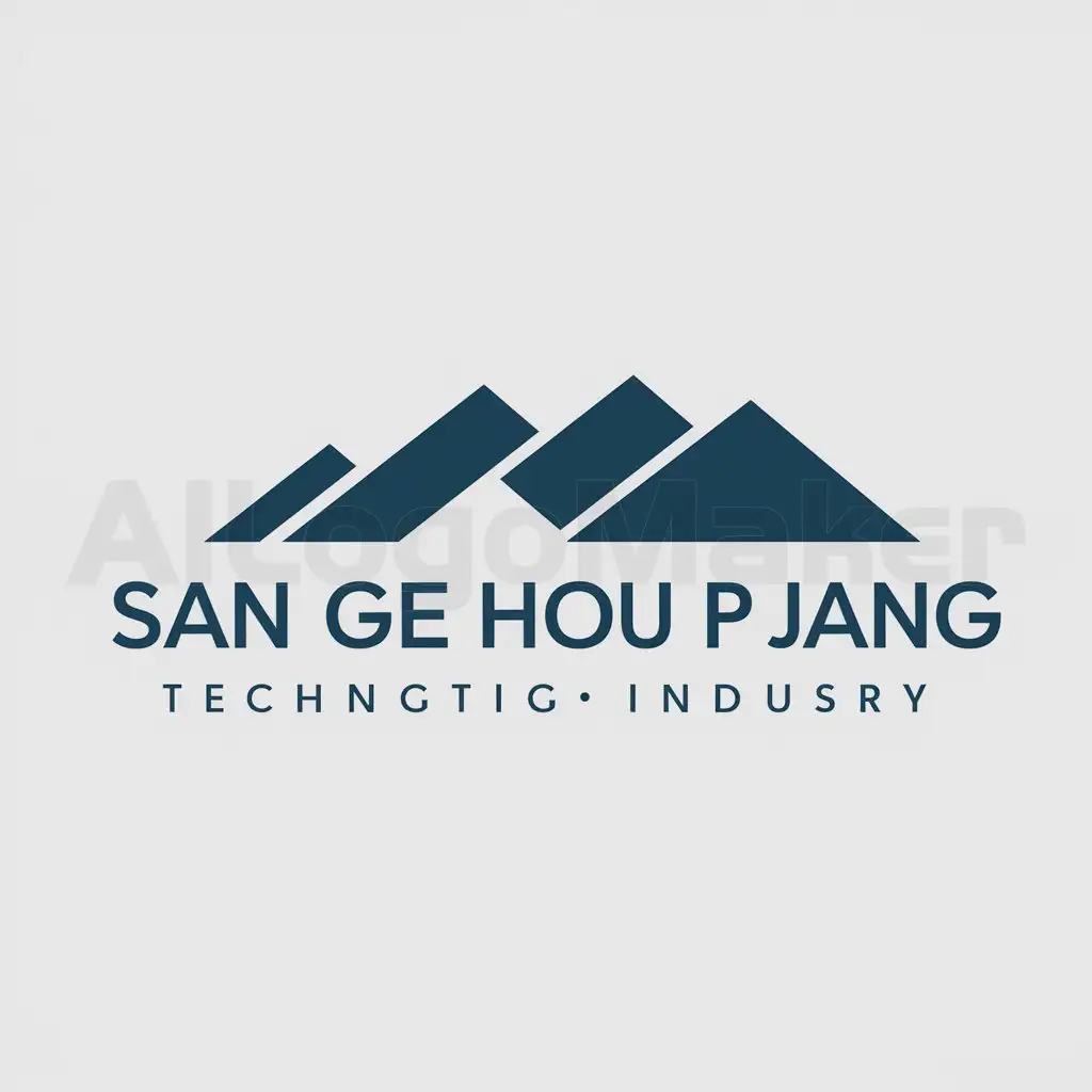 LOGO-Design-for-San-Ge-Chou-Pi-Jang-Minimalist-Mountain-Symbol-for-the-Technology-Industry