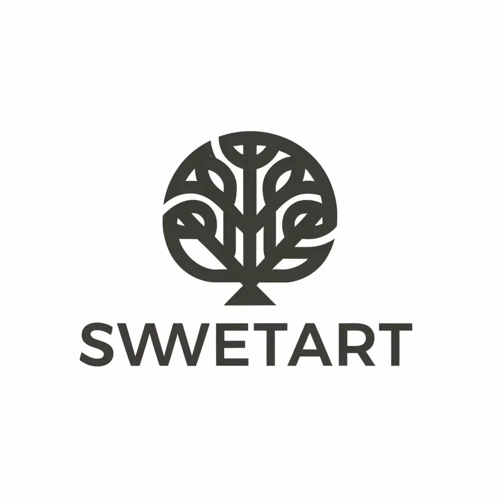 a logo design,with the text "Swetart", main symbol:Tree,complex,be used in Construction industry,clear background