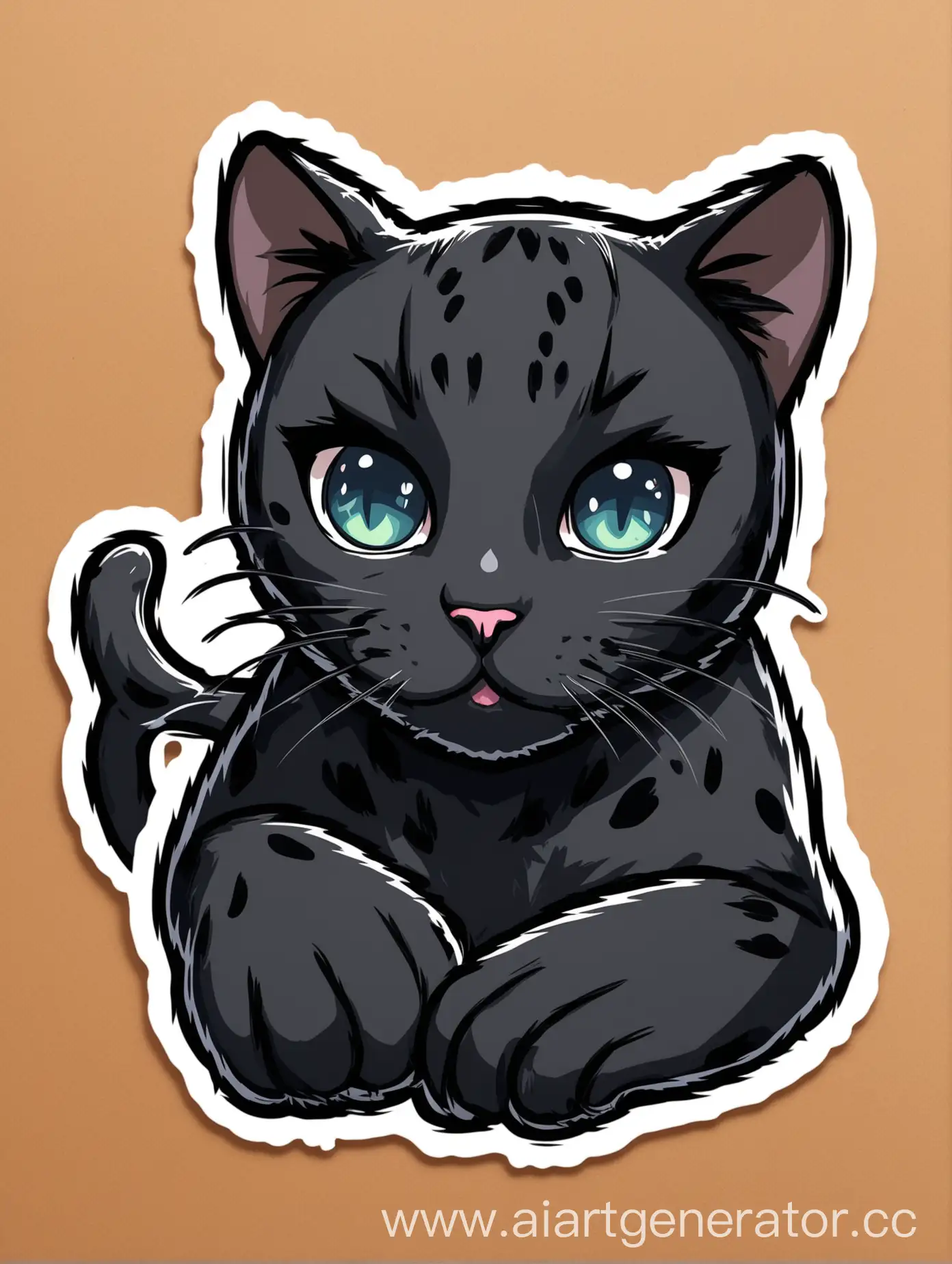 Sticker-Featuring-a-Majestic-Black-Panther
