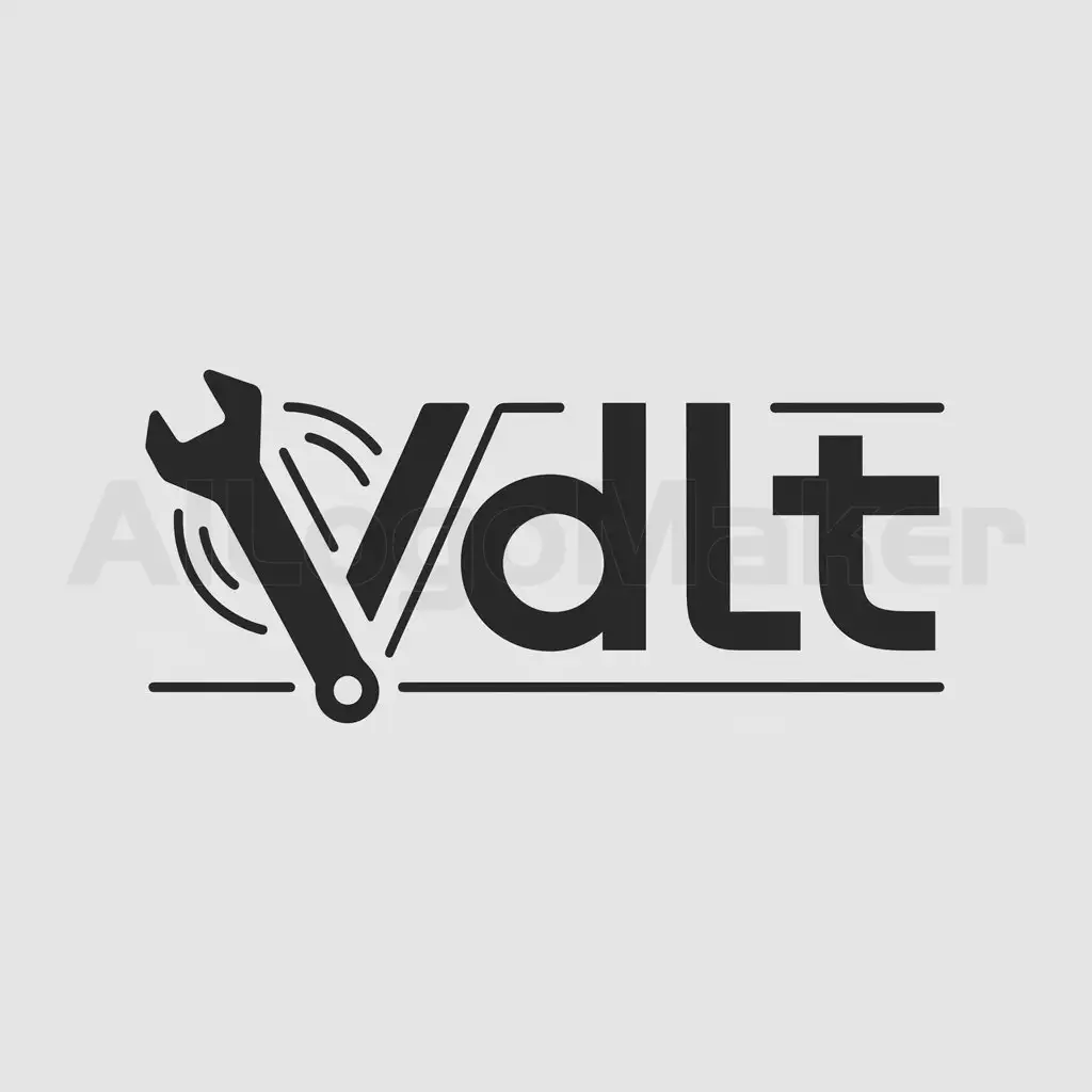 a logo design,with the text "VDLT", main symbol:wrench,Moderate,clear background