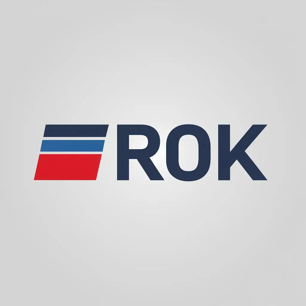 a logo design,with the text "ROK", main symbol:Russian flag,Moderate,clear background