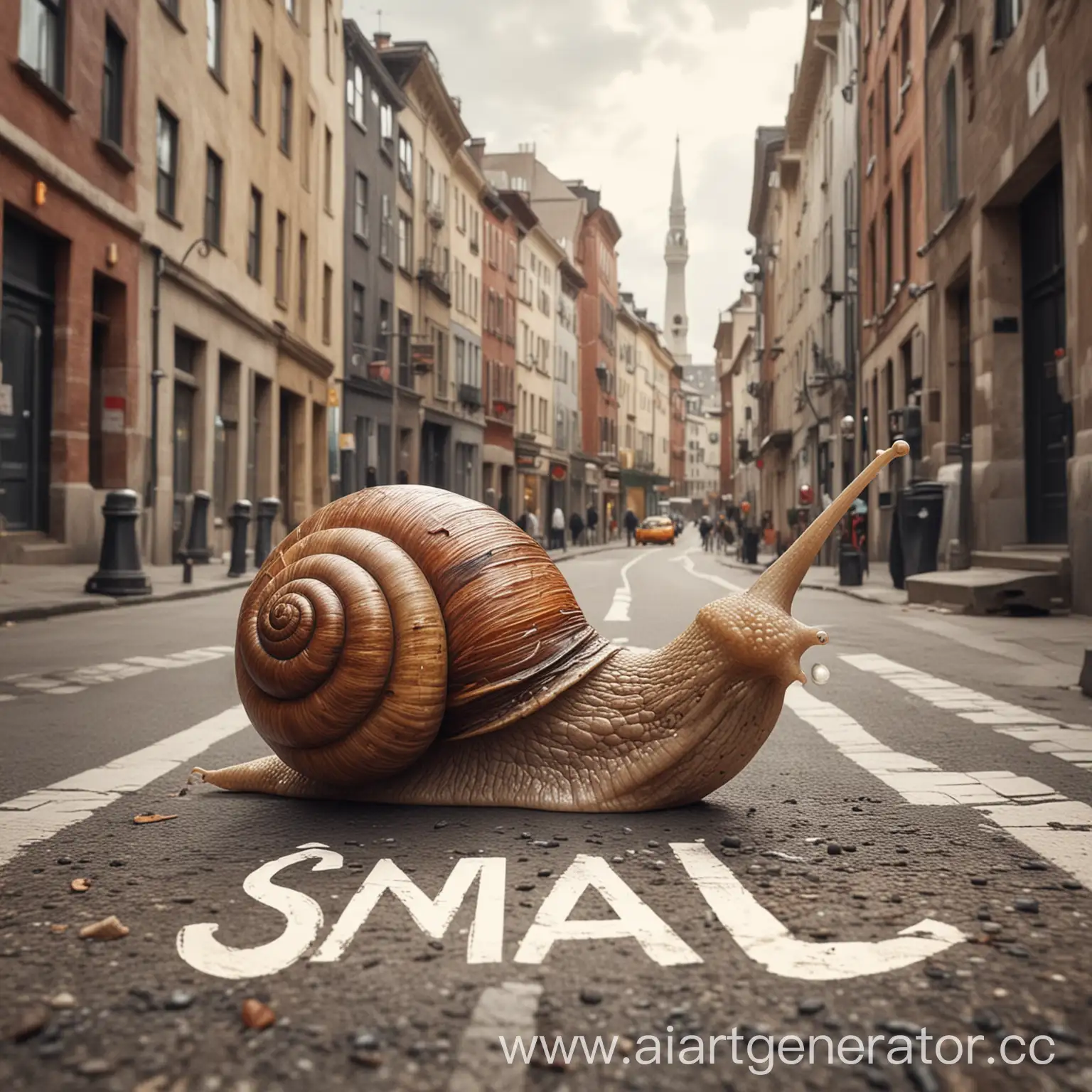 Urban-Snail-Logo-Cityscape-Exploration-with-Unique-Mascot