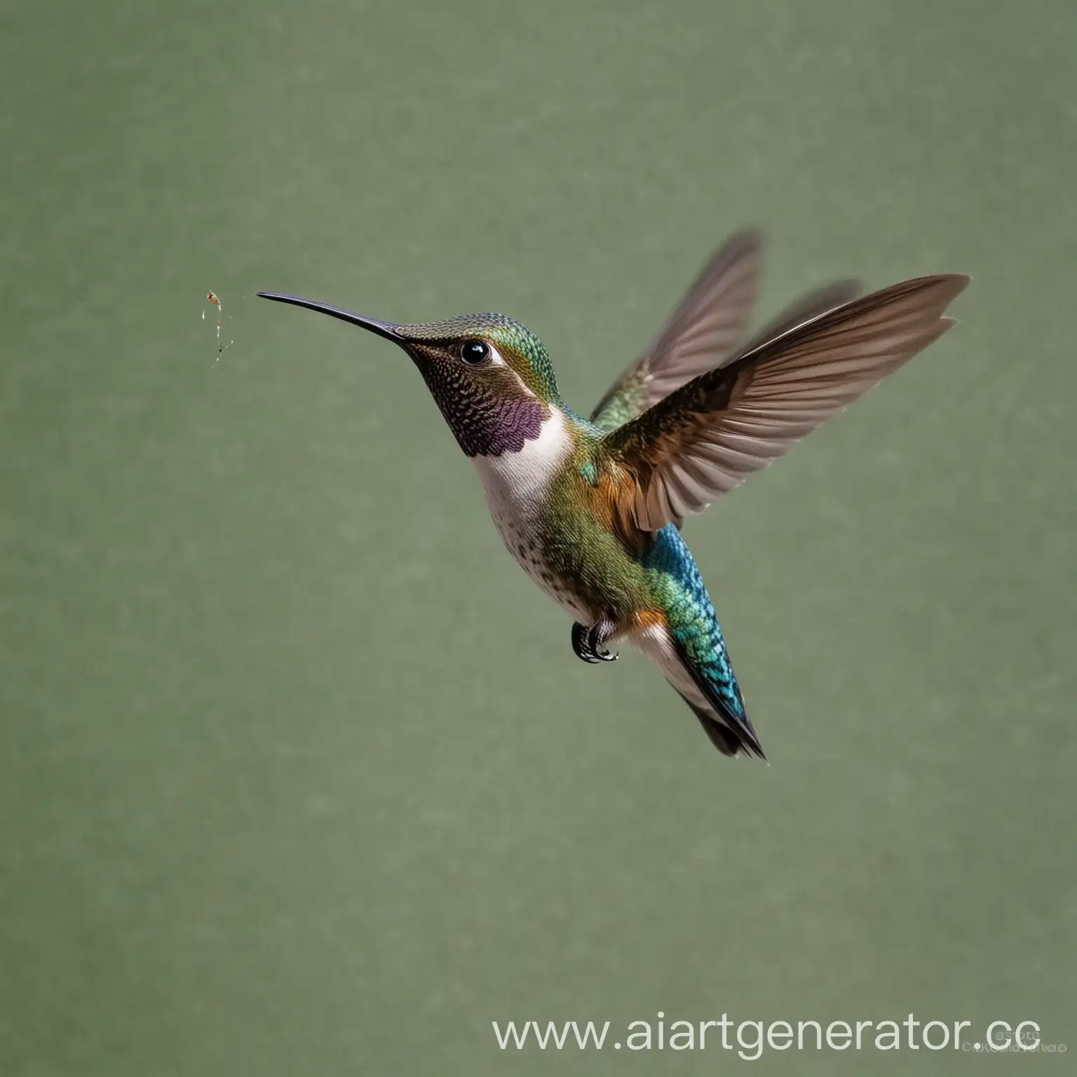Hummingbird-in-Flight-Graceful-Bird-Soaring-with-Elegance