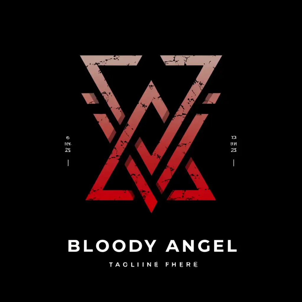 a logo design,with the text "Bloody angel", main symbol:Triangle,Moderate,be used in Music industry,clear background