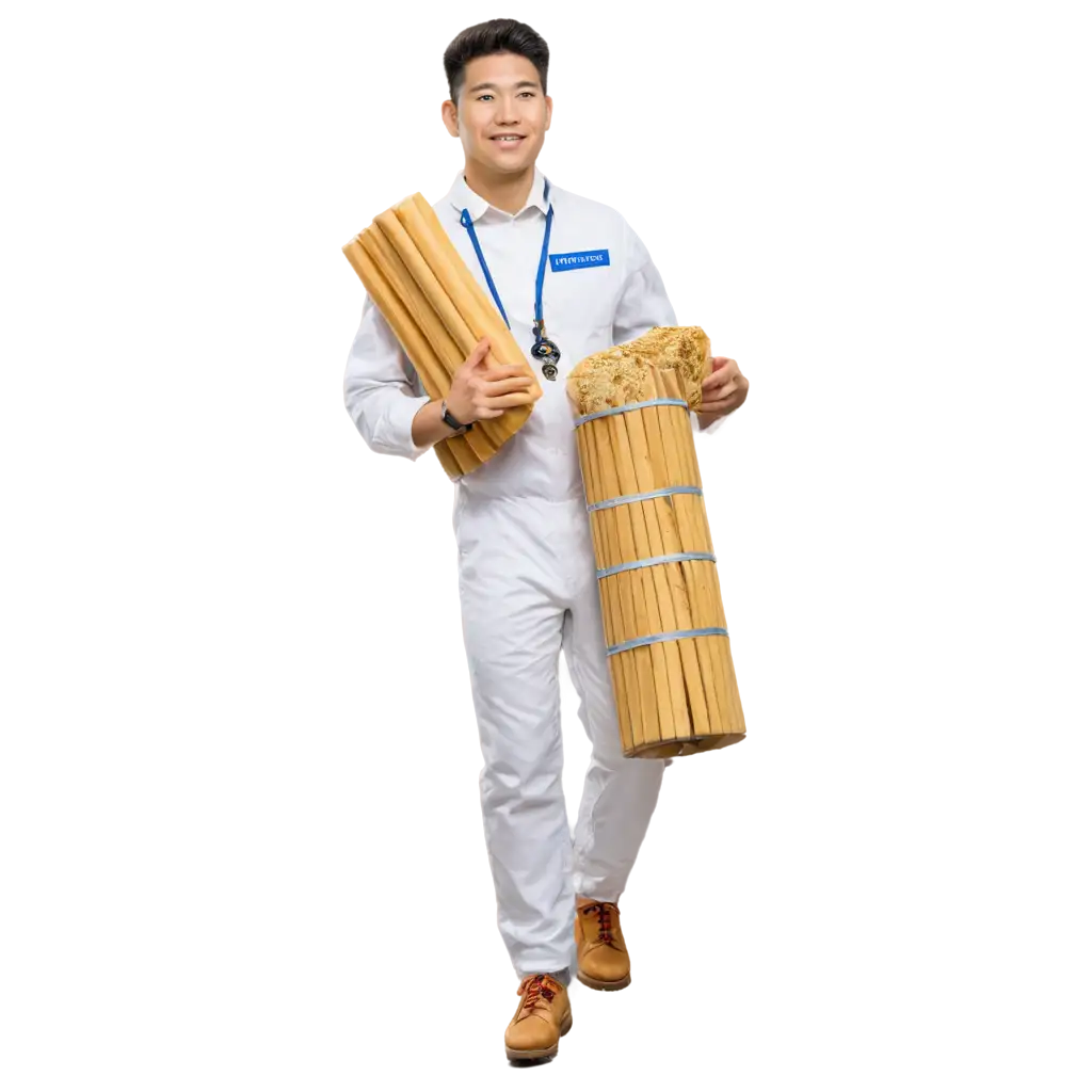 astronaut carry Baked Sticky Rice in Bamboo