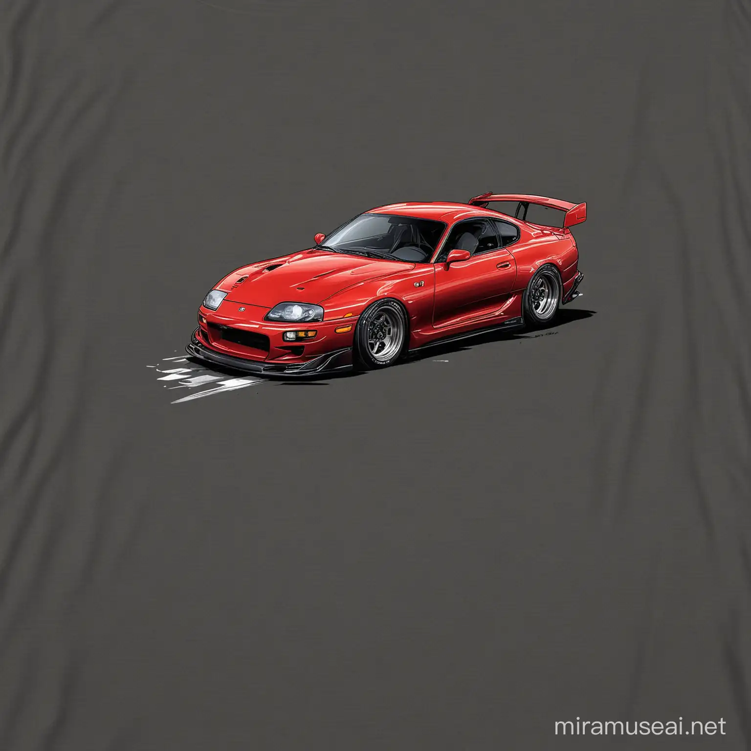 Dive into automotive nostalgia with our latest t-shirt design featuring the iconic 1994 Toyota Supra. This legendary sports car, revered for its sleek design and impressive performance, is immortalized in stunning detail on our premium quality t-shirt. Imagine the Supra's timeless silhouette gliding through the streets, its turbocharged engine roaring with power and precision. Whether you're a longtime fan of the Supra or simply appreciate classic automotive design, this t-shirt is a must-have addition to your wardrobe. Order now and celebrate the legacy of the Toyota Supra with style and flair!