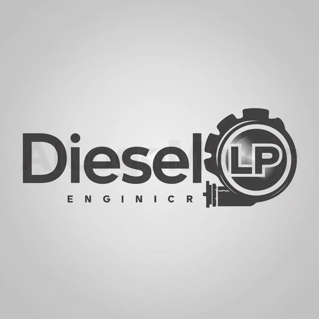 a logo design,main symbol:Diesel engine and Diesel LP