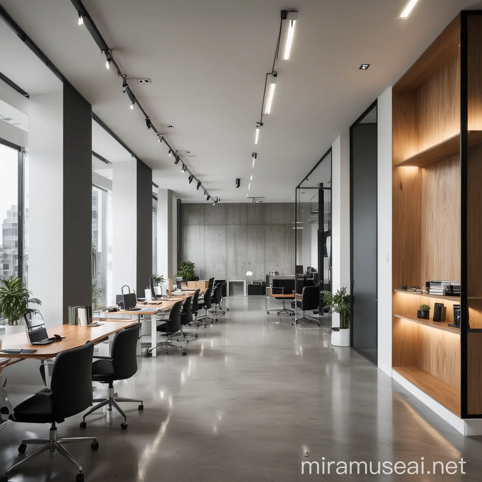Contemporary Office Interior Design with Minimalist Decor
