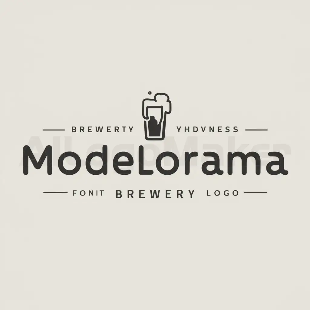 a logo design,with the text "Modelorama", main symbol:una cerveza dando un brindis,Moderate,be used in brewerily industry,clear background
