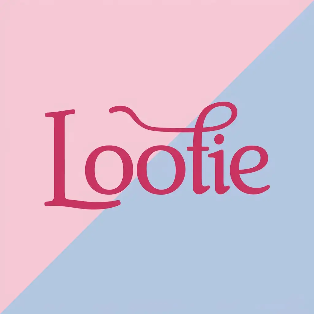 Lootie Logo in Vibrant Pink and Blue