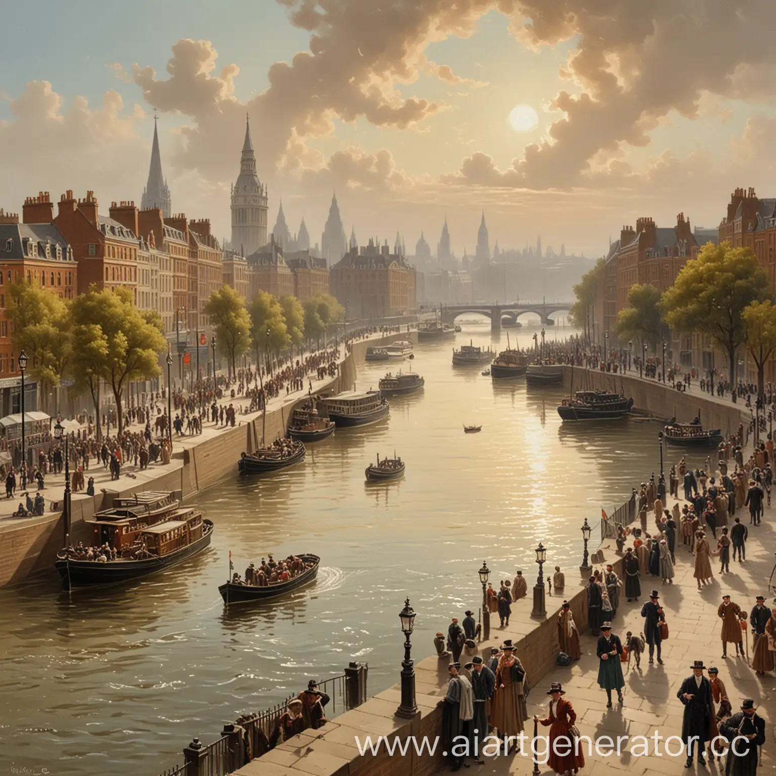 Bustling-Thames-Embankment-Scene-Late-19th-Century-London