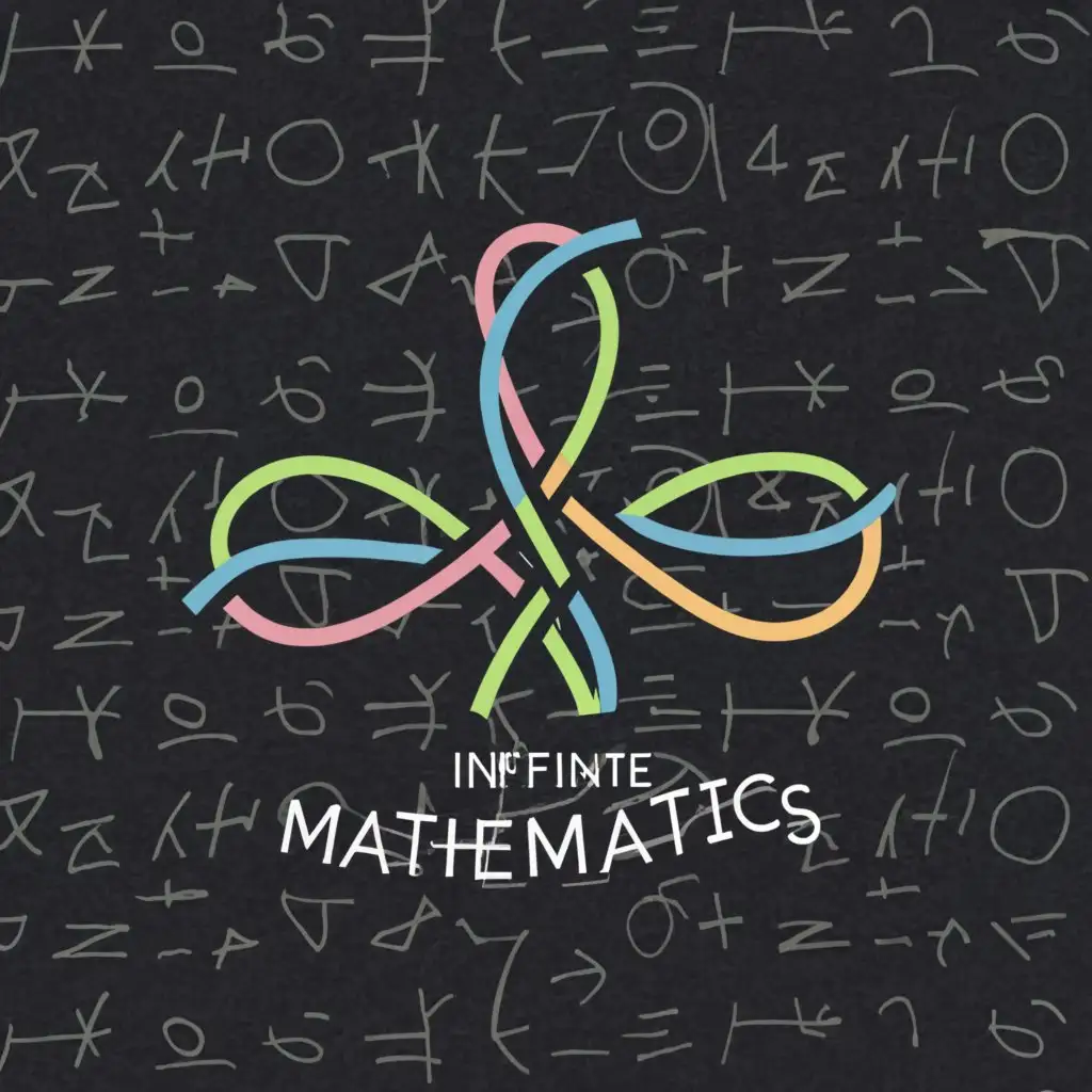 a logo design,with the text "Infinite mathematics", main symbol:unlimited,Moderate,clear background