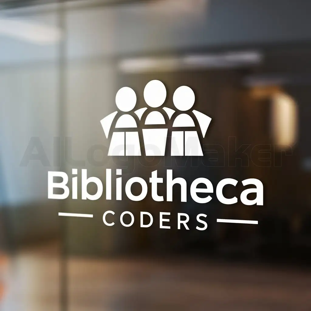 a logo design,with the text "bibliotheca coders", main symbol:champions,Moderate,be used in Education industry,clear background