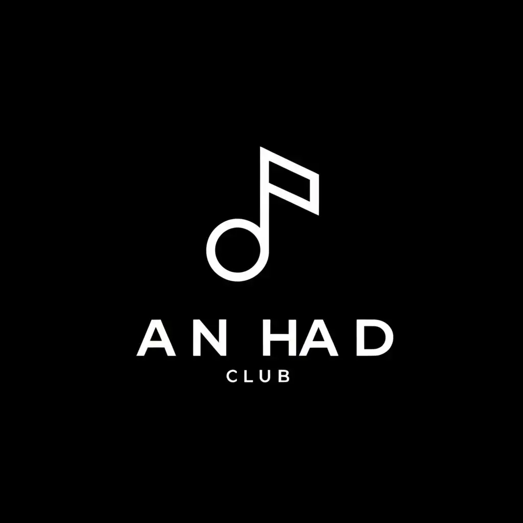 a logo design,with the text "Anhad", main symbol:music club,Moderate,be used in music industry,clear background