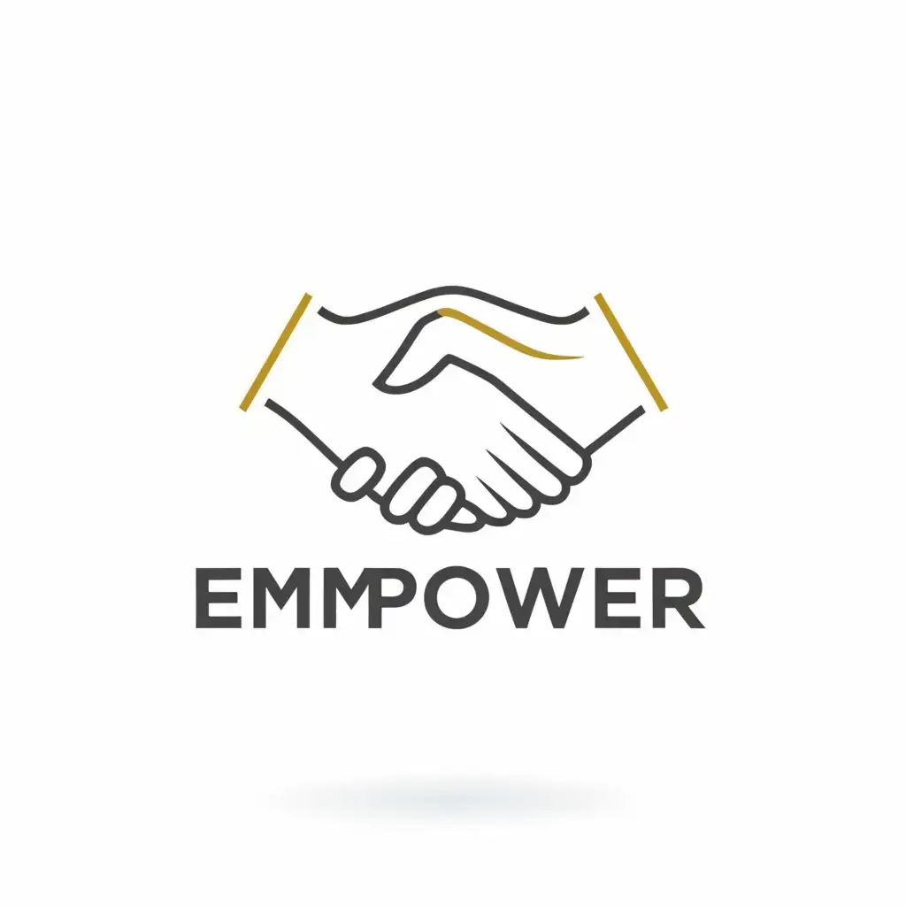 a logo design,with the text "empower ", main symbol:trust,Minimalistic,clear background