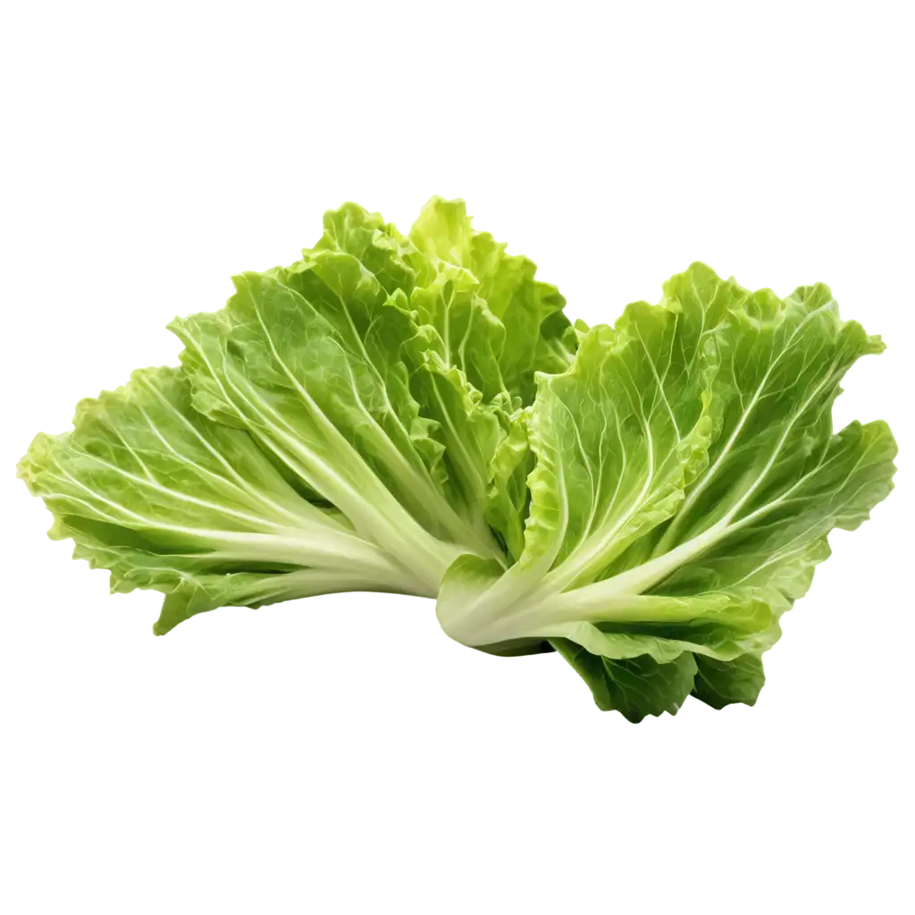 Crisp-and-Vibrant-Lettuce-Leaves-PNG-Freshness-Captured-in-HighQuality-Digital-Image