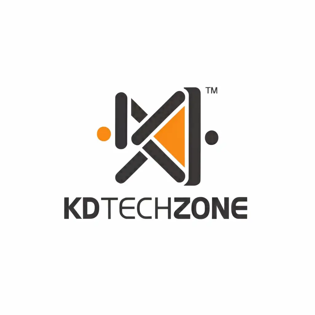 a logo design,with the text "KDTechzone", main symbol:DT,Minimalistic,be used in Technology industry,clear background