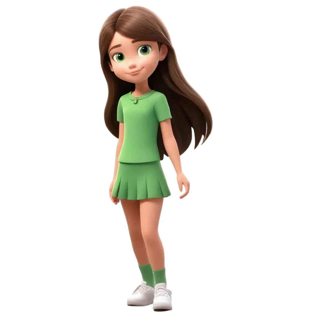 Innocent-Brunette-Cartoon-Girl-with-Green-Eyes-Adorable-PNG-Image-for-Kids-Entertainment
