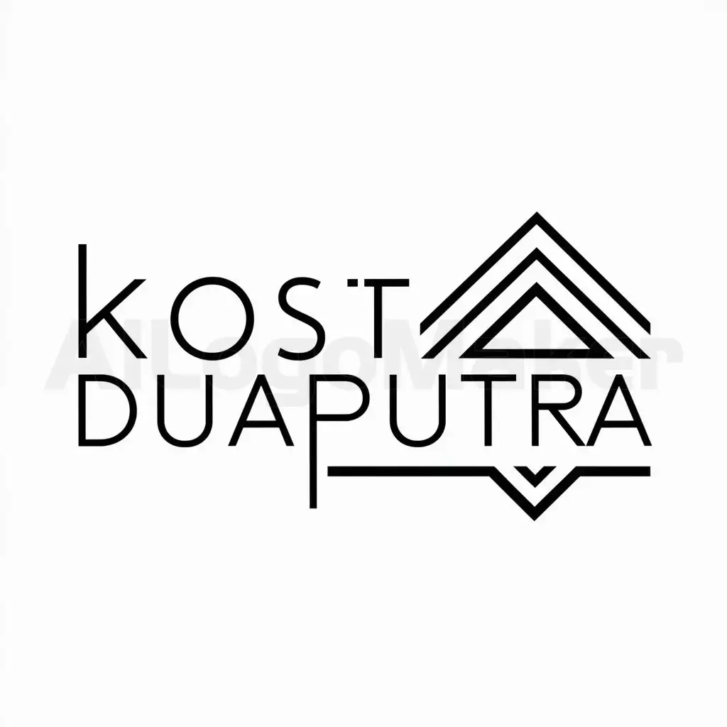 LOGO-Design-For-Kost-Duaputra-Minimalistic-Room-Symbol-on-Clear-Background