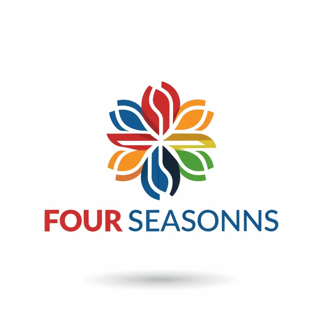 a logo design,with the text "Four Seasons", main symbol:Sri Lanka flag,Moderate,be used in supermarket industry,clear background