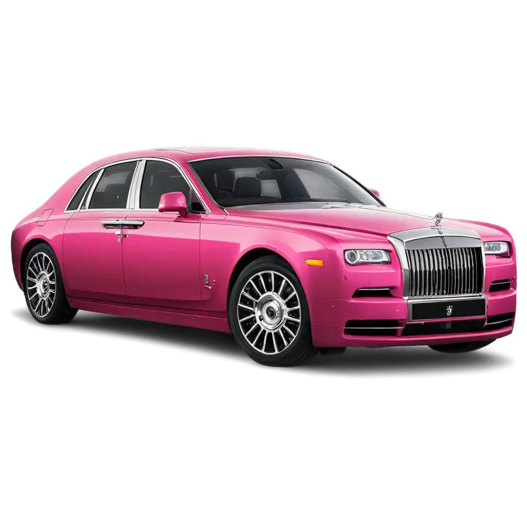 Rolls-Royce Phantom car with pink colour