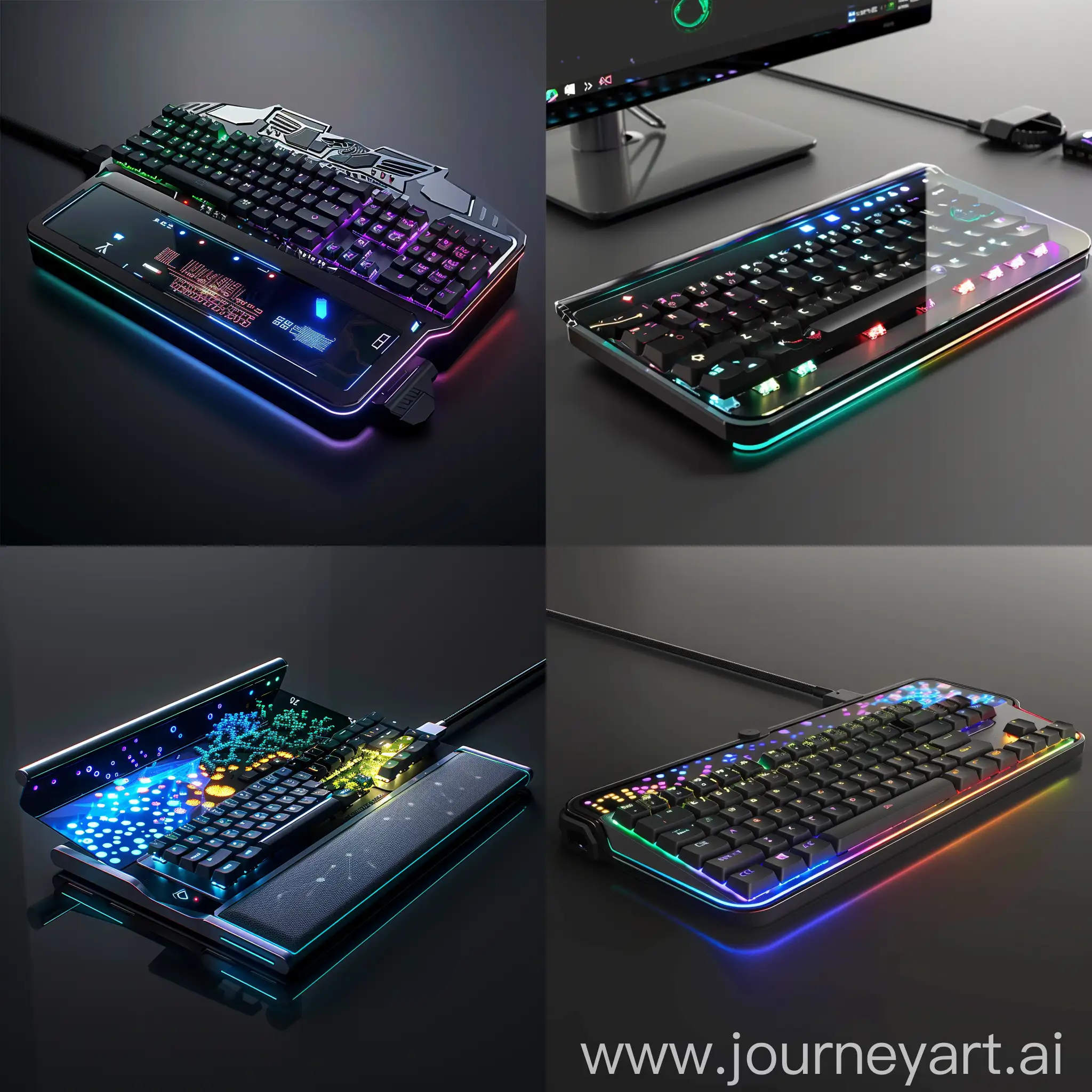 Futuristic-PC-Keyboard-with-Holographic-Display-and-Biometric-Sensors
