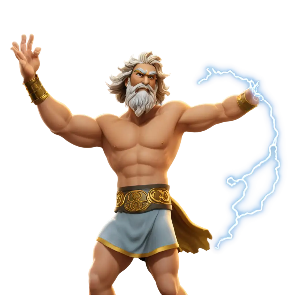 zeus animation with thunder bold and lightning
