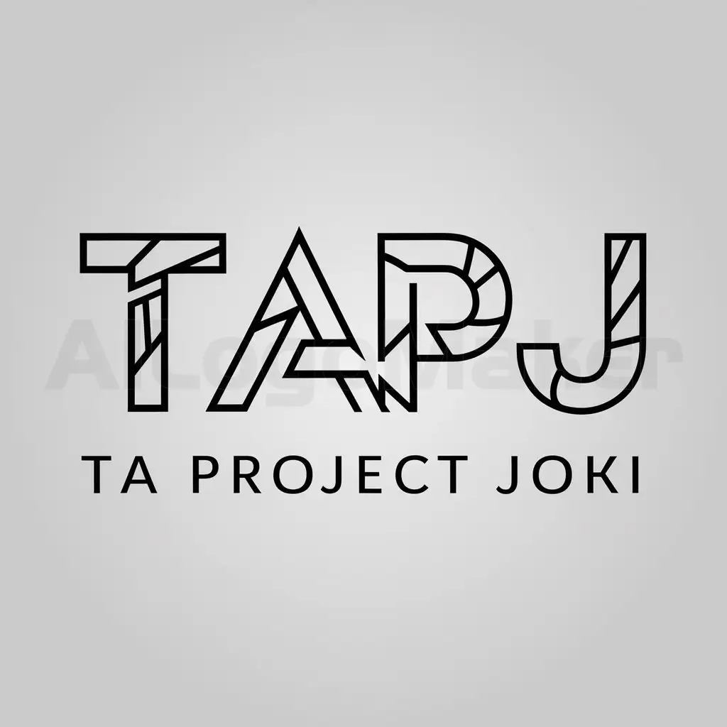 a logo design,with the text "TA PROJECT JOKI", main symbol:TAPJ,complex,be used in Construction industry,clear background
