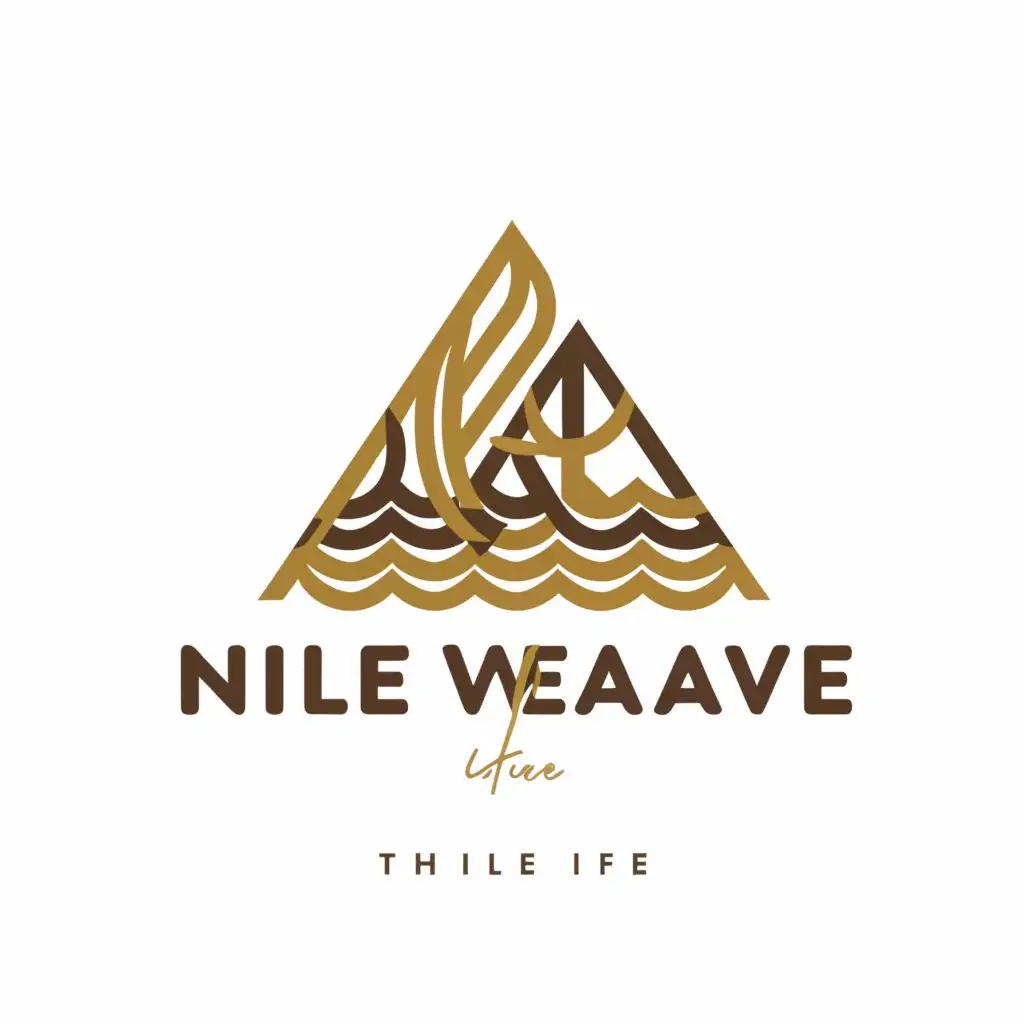 a logo design,with the text "Nile weave", main symbol:incorporates elements inspired by Egyptian symbols, such as hieroglyphs or traditional patterns. It symbolizes our brand's connection to Egypt's rich history and legacy while maintaining a modern and stylish aesthetic.,Moderate,be used in Others industry,clear background