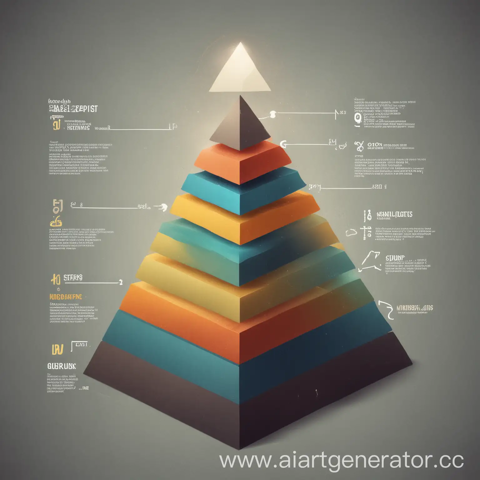 инфографика пирамида 8 ступеней