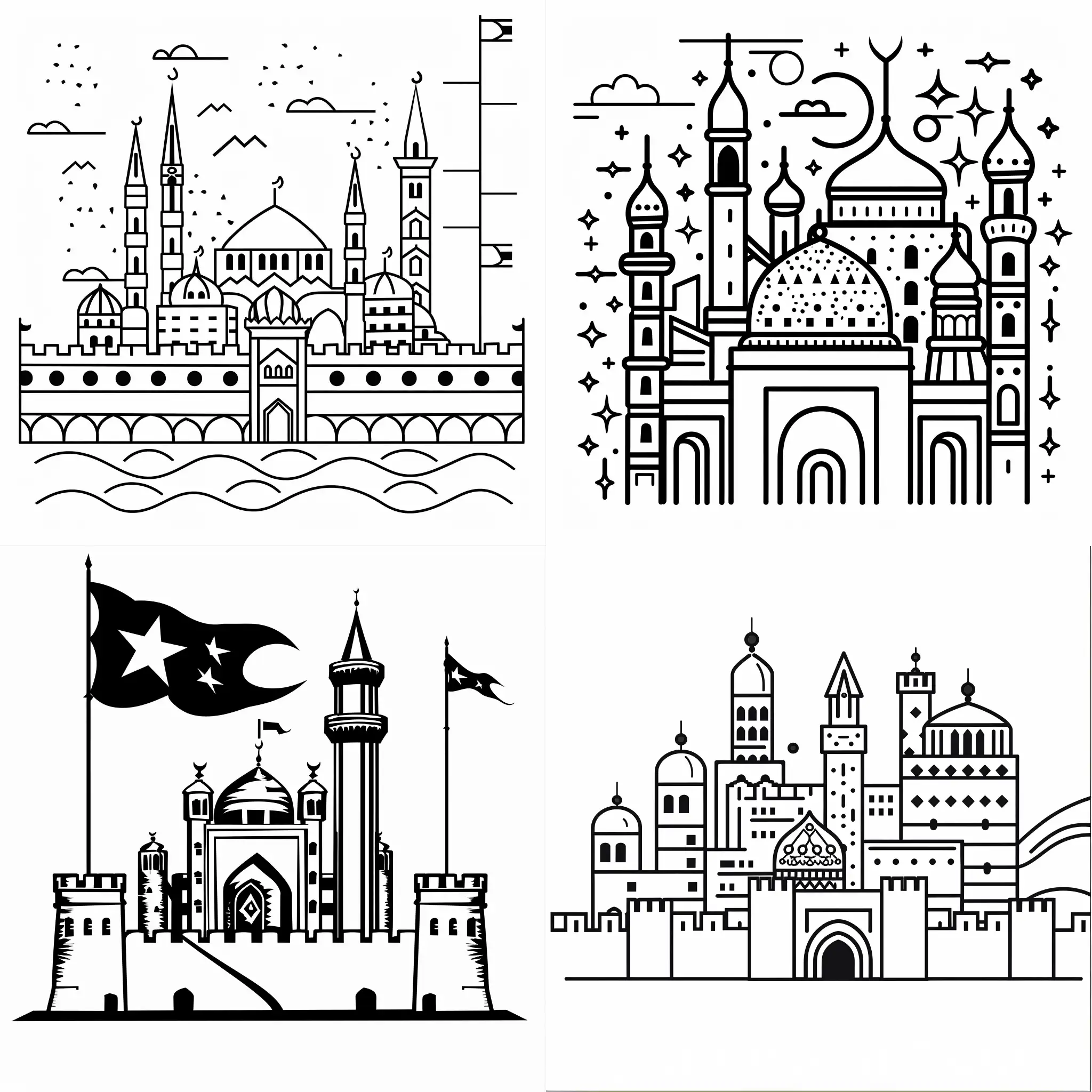 Minimalistic-Vector-Illustration-of-Azerbaijans-Independence-Day-in-Shusha