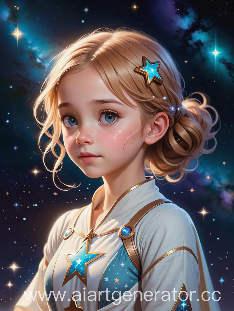 In a distant galactic world, where many stars shine and eternal peace reigns, a small Star lives. She was the smallest of all the stars in her constellation, but her heart was full of dreams of adventure and exploration.