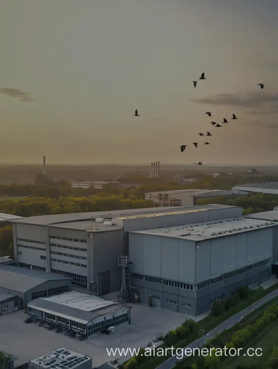 красивая фотография промышленное здание с высоты птичьего полета