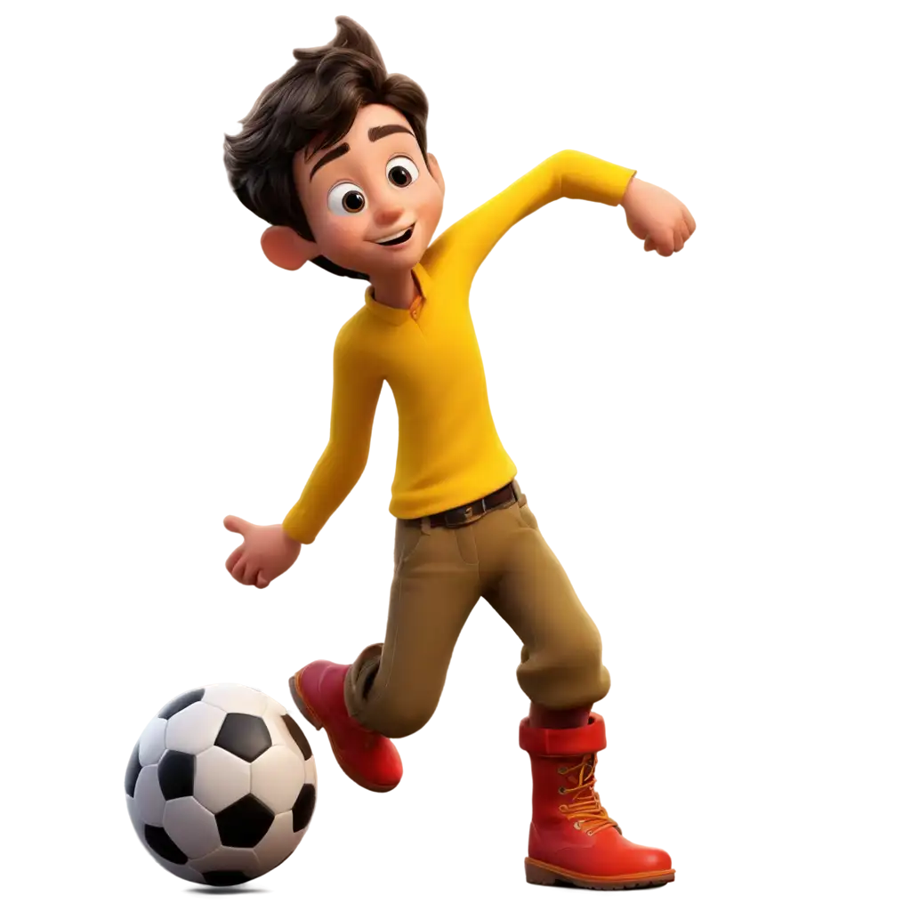 Little-Boy-Playing-Football-PNG-Image-in-3D-Disney-Pixar-Style