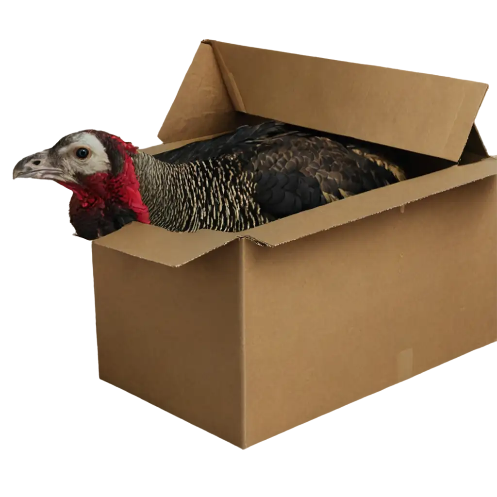 turkeys in a box