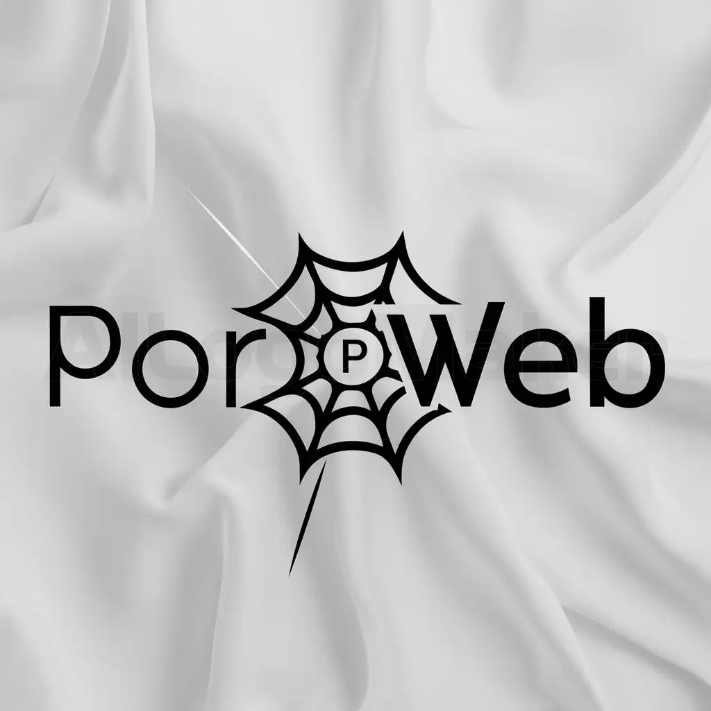 LOGO-Design-for-PorWeb-Clean-Text-with-Moderate-Symbol-on-Clear-Background