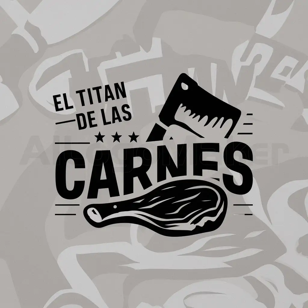 a logo design,with the text "El titan de las carnes", main symbol:Carnes,Moderate,clear background