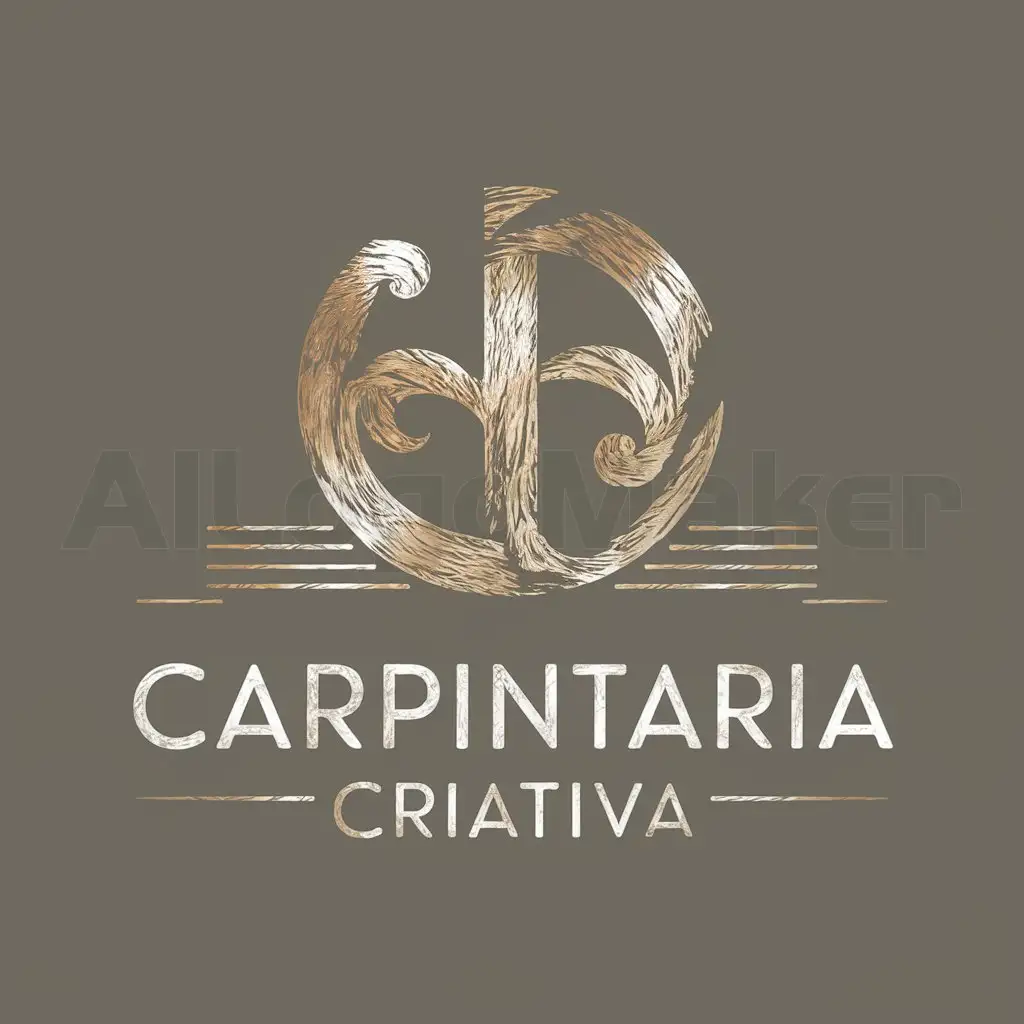a logo design,with the text "Carpintaria Criativa", main symbol:madeira,Moderate,clear background