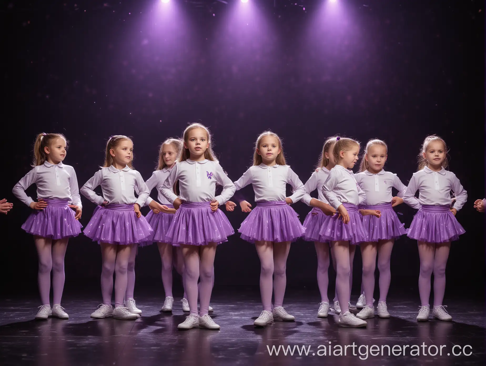 Synchronised-Dance-Performance-Eight-Girls-on-Stage-in-Purple-Skirts