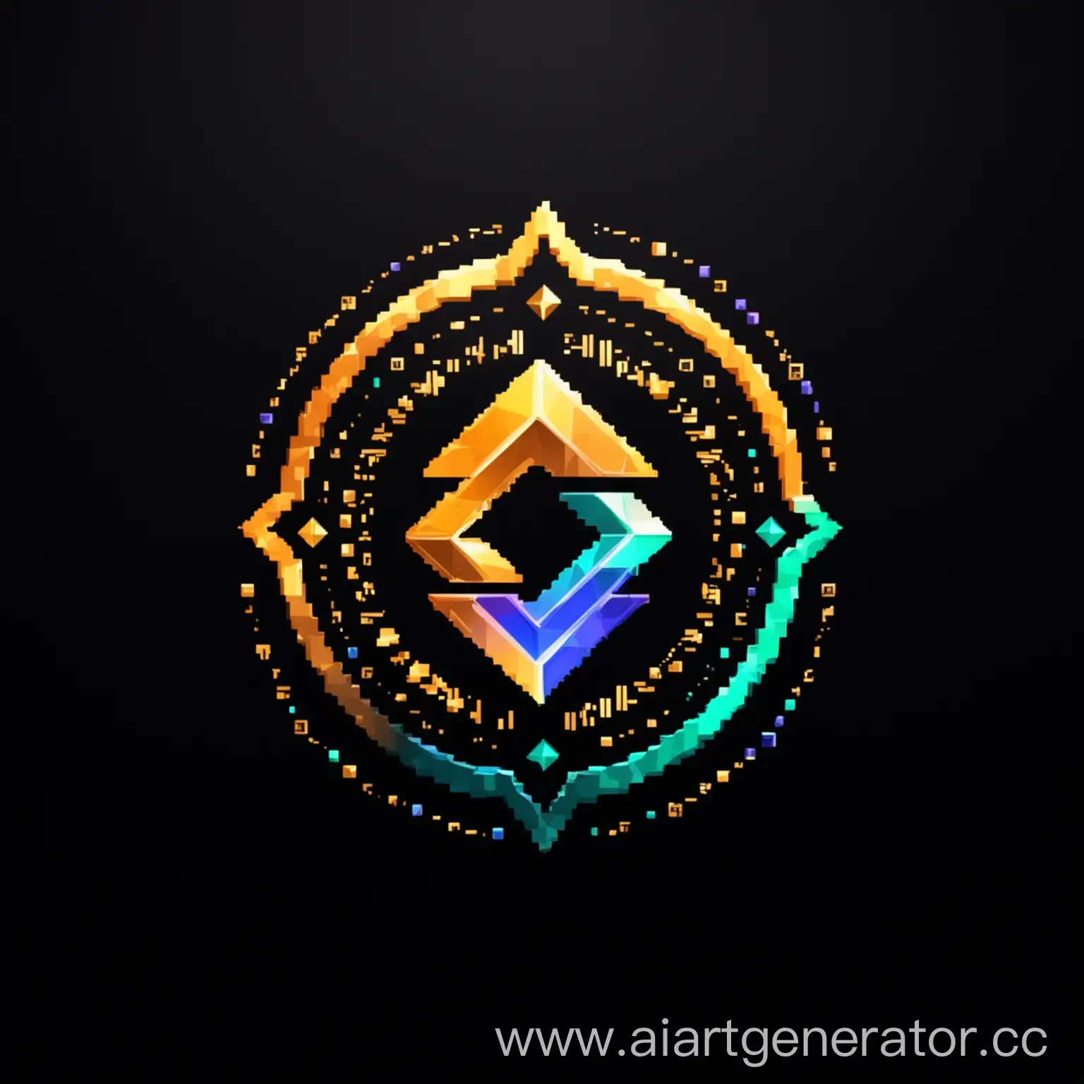 generate a beautiful logo for a crypto channel on a black background