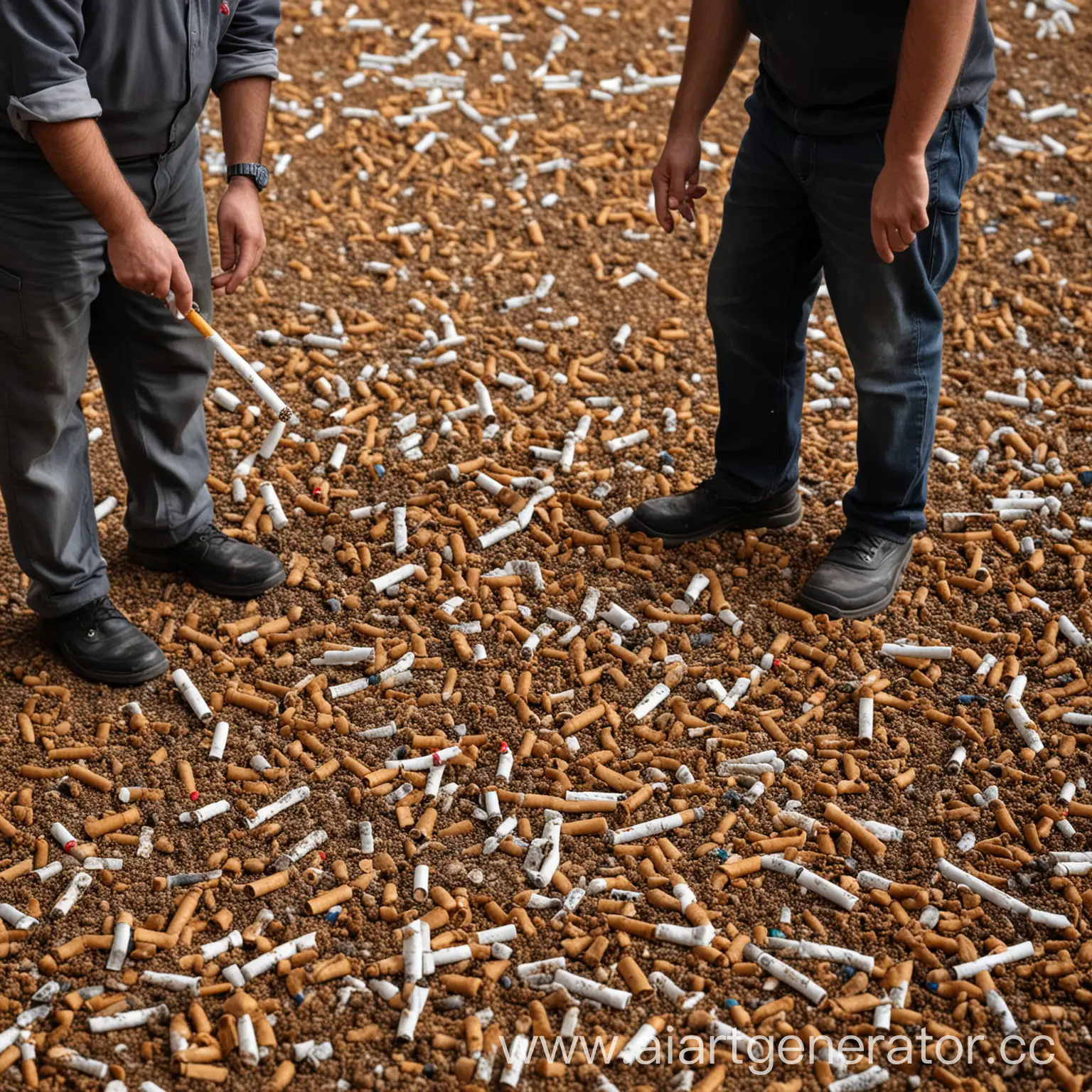 Турки, сортирующие сигаретные окурки в промышленных масштабах