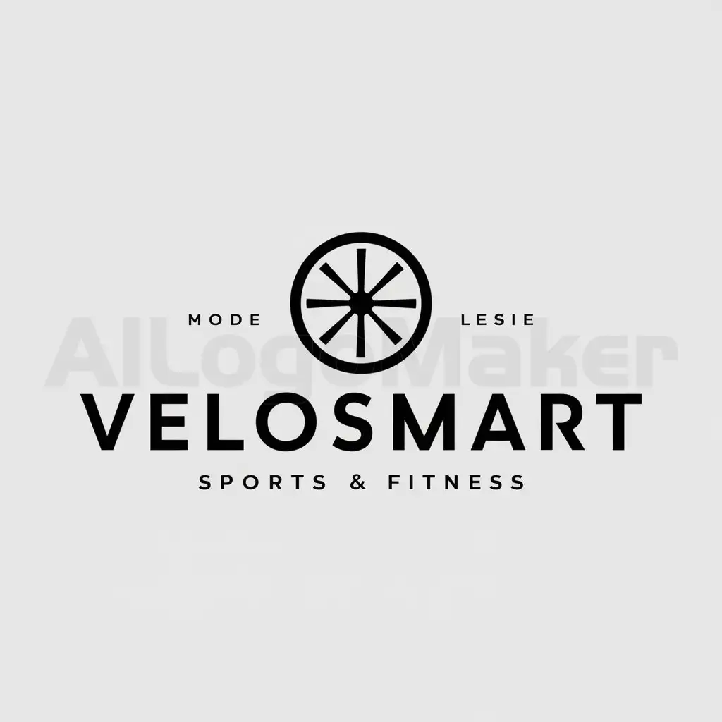 LOGO-Design-For-VeloSmart-Minimalistic-Velocipede-Symbol-for-Sports-Fitness-Industry