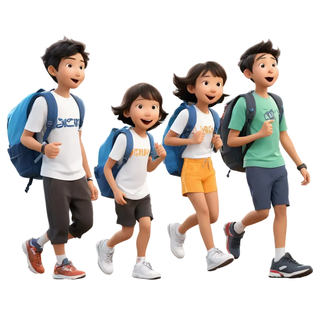Vibrant-Taiwanese-Children-PNG-Animated-Trio-in-Sportswear-and-Backpacks