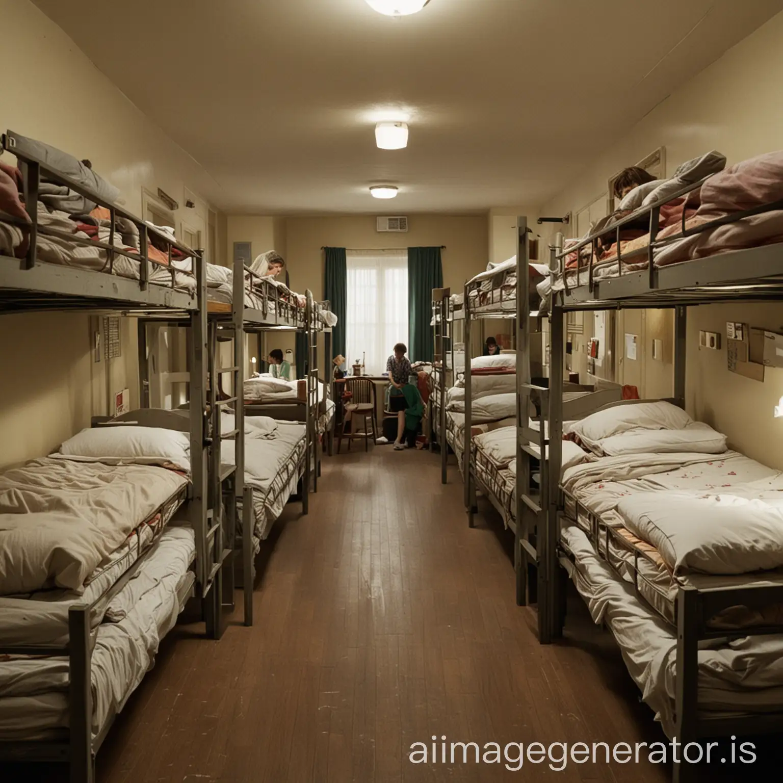 Empty-Dormitory-Room-Scene-Abandoned-Interior