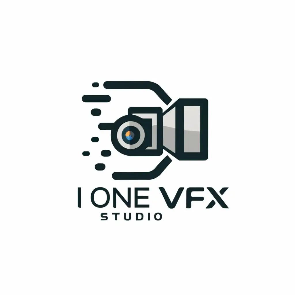 a logo design,with the text "I one VFX studio", main symbol:shooting camera,Moderate,be used in visual effects industry,clear background