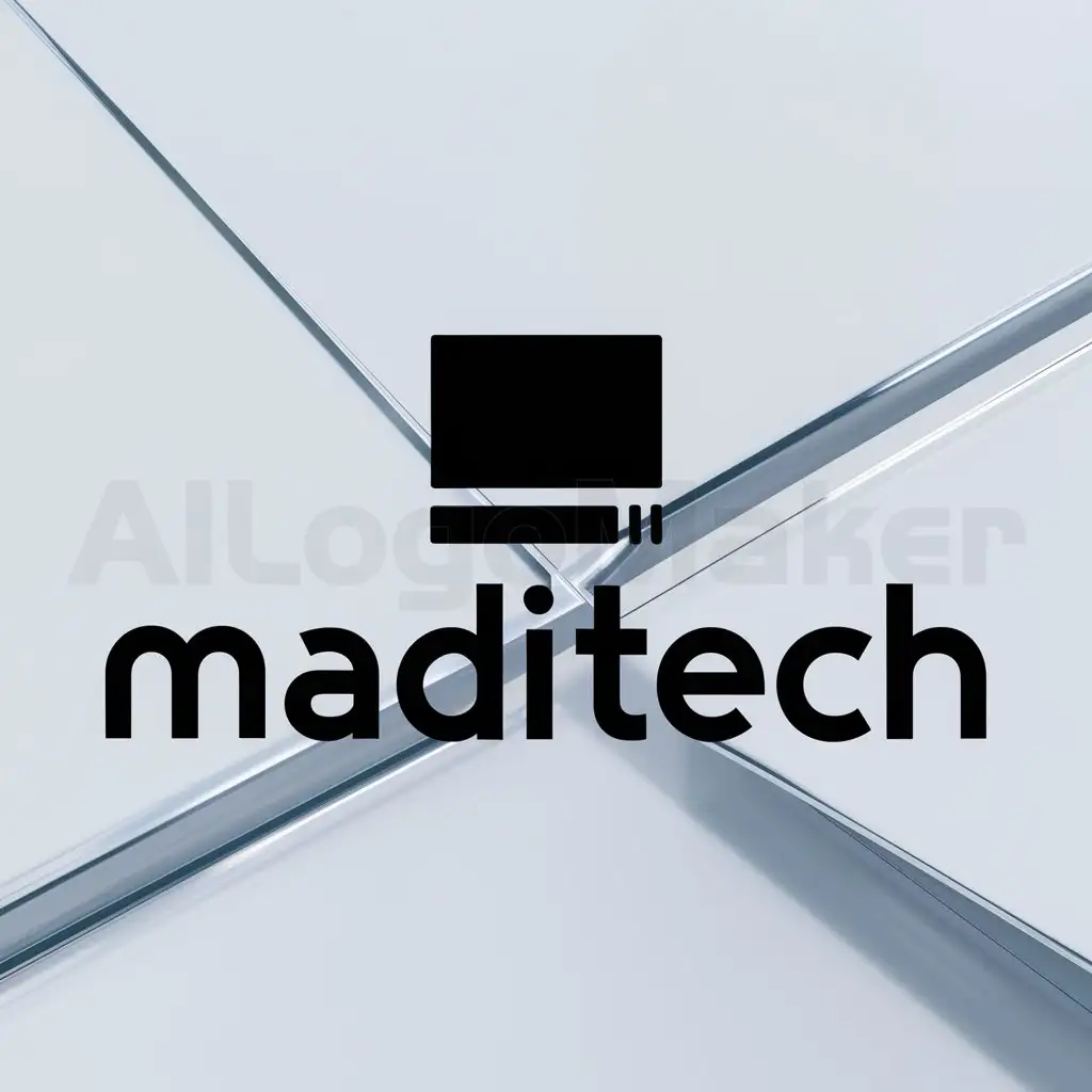 a logo design,with the text "MadiTech", main symbol:Monoблок,Moderate,clear background